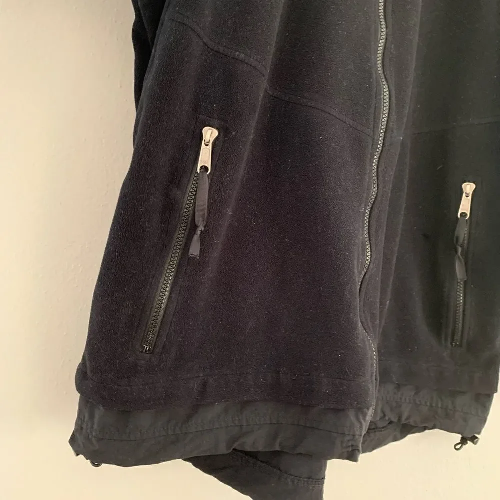The North Face zip up men’s large black fleece Gore Windstopper